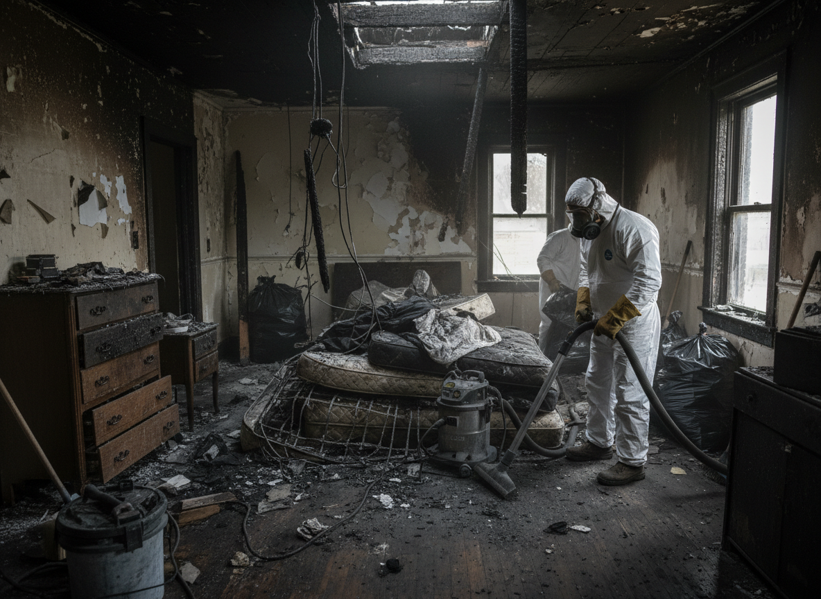 Bedroom Fire Damage Cleanup in Patton, CA